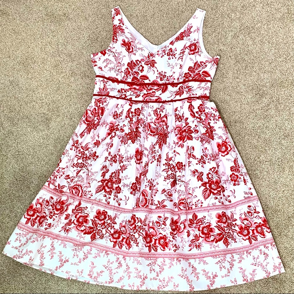 Positive Attitude patterned pleated a-line dress